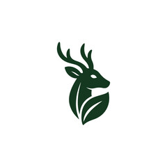 Obraz premium Leaf Deer Logo