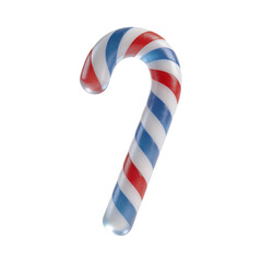 Obraz premium [Transparent Background PNG]Red and Blue Striped Candy Cane