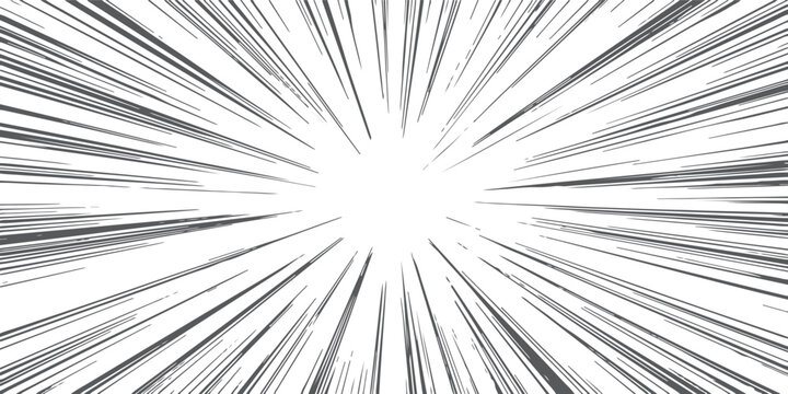 Black and white speed lines radiating from center