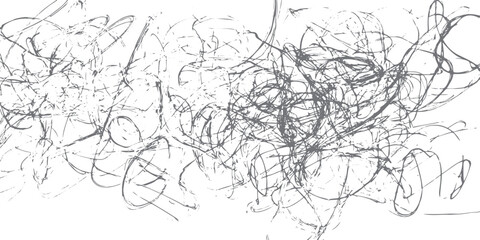 Obraz premium Chaotic gray scribbles on white background
