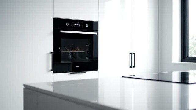 Modern Kitchen with Built-in Oven.