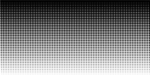 fun beautiful black and white shadow halftones retro pop art funky urban colorful comic book. Dotted halftone gradient texture. Vanishing polka dot background. Repeating dots gradation pattern backgro © Marsuli