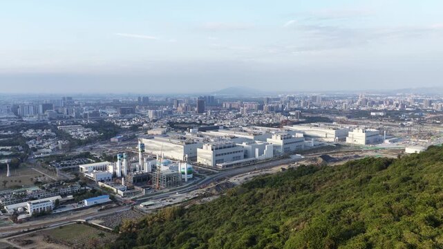 semiconductor factory aerial view in tainan