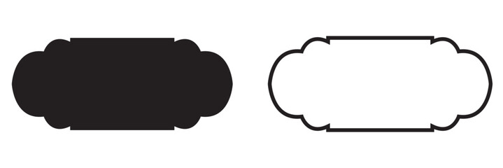 Obraz premium Ramadan Frame Shape icon. Set of Islamic arch frames shown as silhouette, solid color, and outline style, inspired by mosque architecture and suitable for Ramadan or cultural designs.