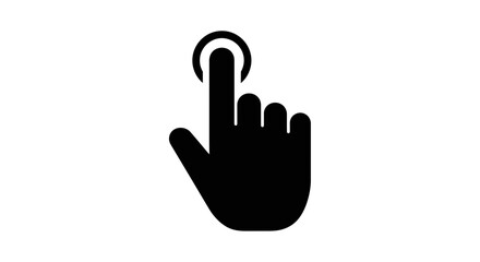 Obraz premium Digital hand gesture indicating a tap or click action on an interactive interface for user