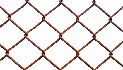 Rusted chain-link fence close-up