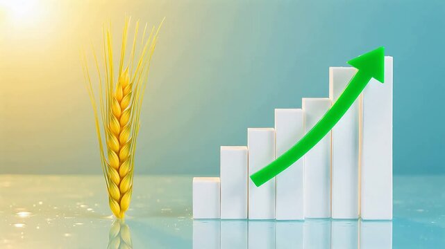 Wheat ear and rising bar chart