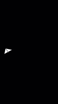 Vertical Cartoon Paper Plane Flying Overlay for **Social Media Message** Reels 4K