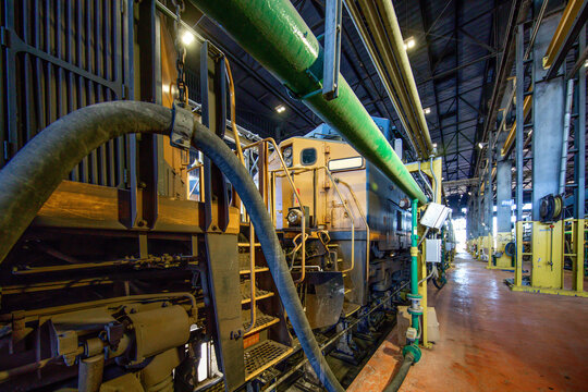 Locomotive repair shop in Georgia