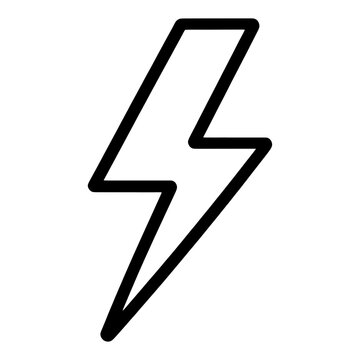 Outline Lightning Bolt UI Icon for App UI