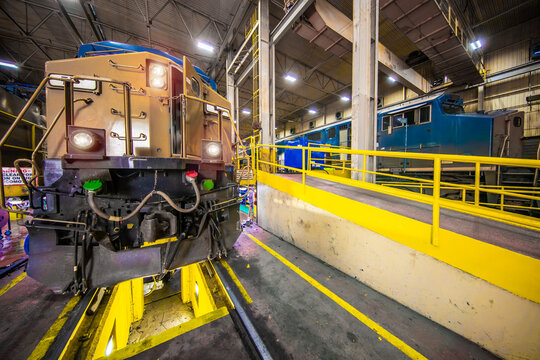 Locomotive repair shop in Georgia