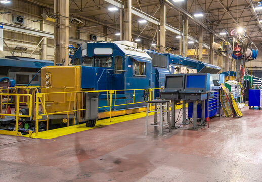 Locomotive repair shop in Georgia