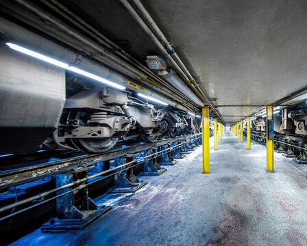 Locomotive repair shop in Georgia