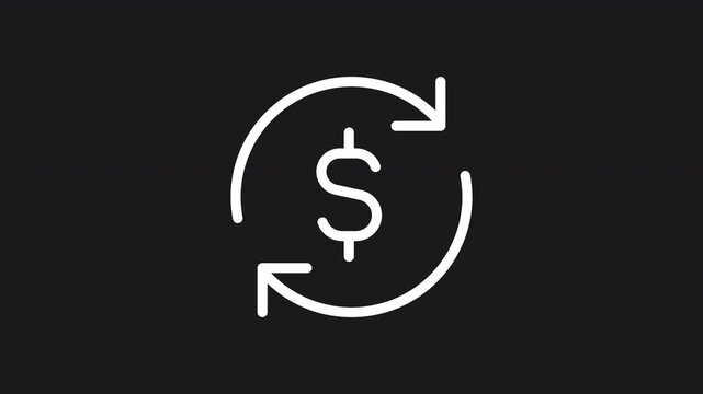 4K animated cash icon in ProRes MOV format featuring smooth floating banknote motion. Professional finance and payment motion graphics asset for fintech apps, banking promos, accounting visuals and di