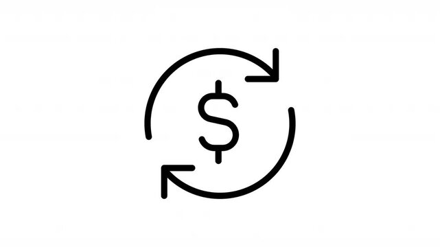 4K animated cash icon in ProRes MOV format featuring smooth floating banknote motion. Professional finance and payment motion graphics asset for fintech apps, banking promos, accounting visuals and di