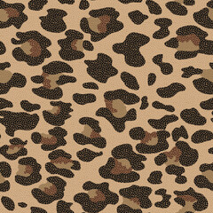  Leopard print seamless fashion design modern pattern with wild cat spots