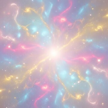 Celestia A soothing celestial abstraction of soft pastel hues an