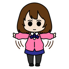 Obraz premium Cute Girl Illustration