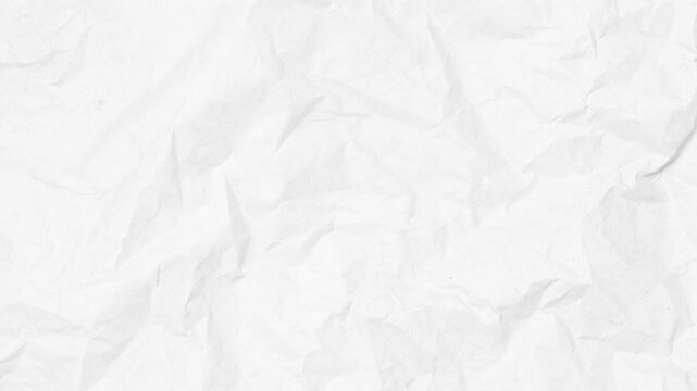 looping white crumpled paper background texture.  Stop motion of Crumpled white paper texture. white crumpled paper sheet motion video. White crumpled paper background texture,  4k video .