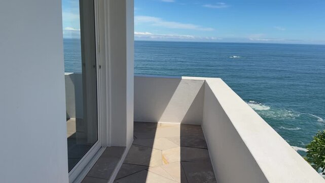 A balcony at a house over looking the ocean.
Bantry Bay, Cape Town, South Africa.