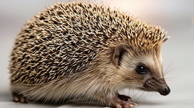 A close-up image of a cute hedgehog showcasing its spiny texture.