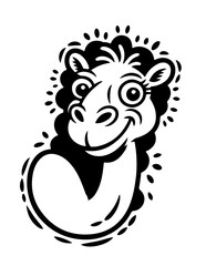 Naklejka premium Cute camel . Funny kawaii alpaca character. Cartoon flat style. Vector illustration