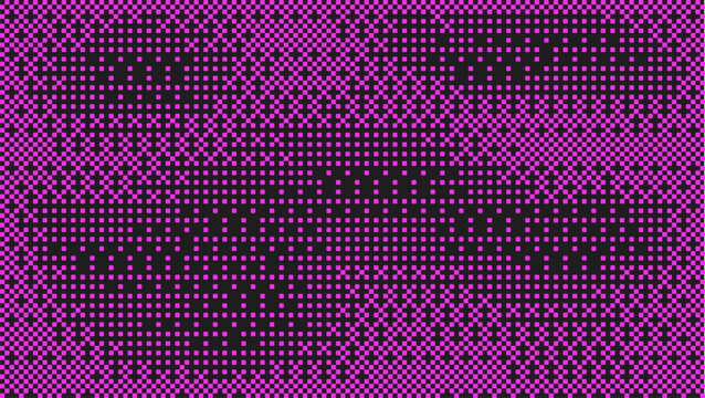Pixel bitmap pink black background. 8 bit video game pattern. , Dither effect banner. Gradient pixelated texture. Vector illustration for retro y2k trendy poster card web.