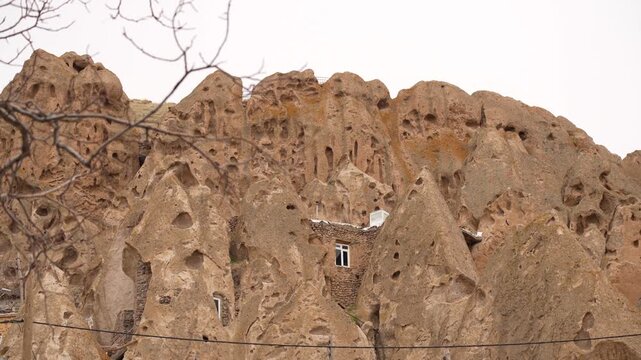 The ancient rock settlement of Kandovan in Iran