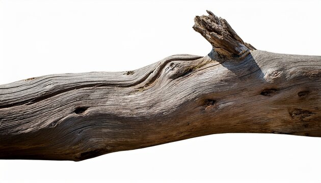 Driftwood Old Branch Isolated Rustic Wood Branch Weathered Driftwood Log Isolated Willow Log Isolate