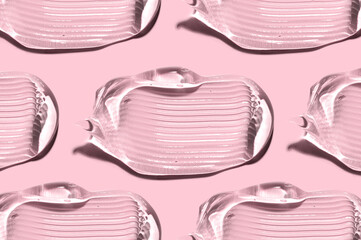 texture gel serum on pink background