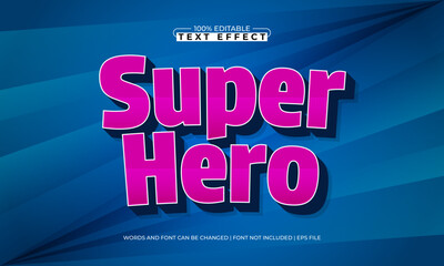 Super Hero Editable Text Effect - Comic Action Bold Typography Style