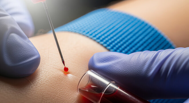 Phlebotomy Procedure Professional Blood Sample Collection from Patient s Arm in a Clinical Setting