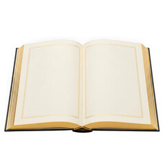 An open book with blank pages