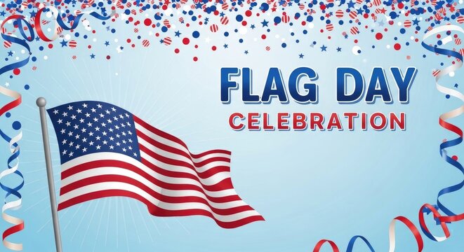 Flag day celebration honoring the united states flag and its history