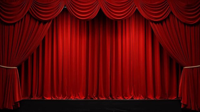 Red velvet theater curtain