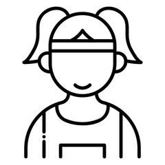 Obraz premium Woman Runner Icon with Headband, Sportswear