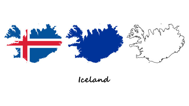 Adesivo Vinile Islanda Outline – Decalcomania Auto Con Reykjavik – Bianco 07182