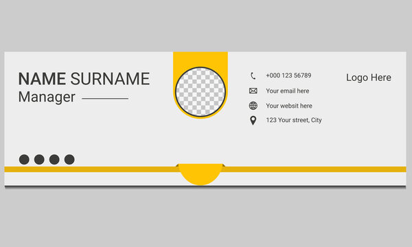 Modern Personal Email Signature with Social Media Icons
