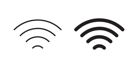 Wifi icon for web, design. Linear illustrations, editable strokes