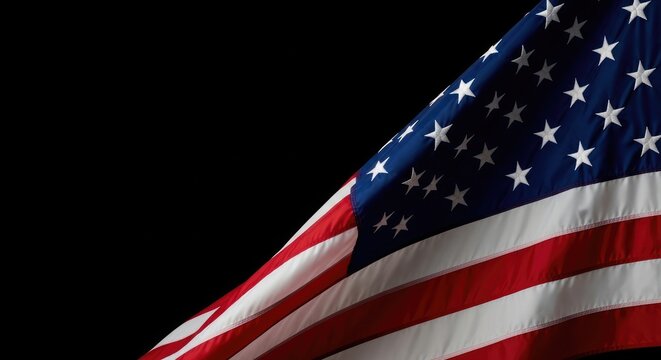 Patriotic usa flag on flag day american symbol of united states