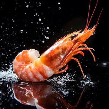Artistic prawn studio capture high resolution picture
