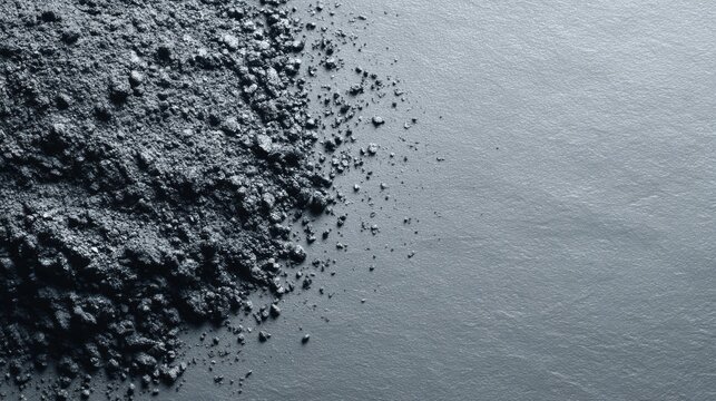 Overhead Shot of Silicon Carbide Powder Spread Evenly on Surface