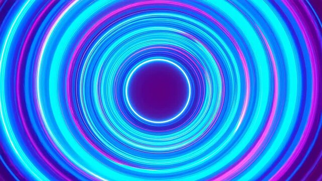Colorful concentric circular light pattern