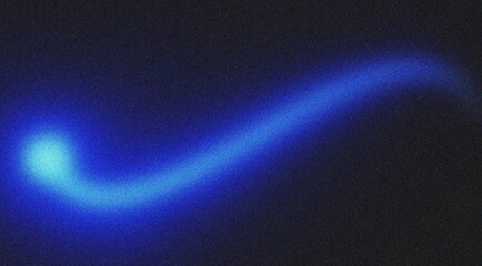 Vibrant blue light trail with grainy texture on dark backdrop texture © Design Point
