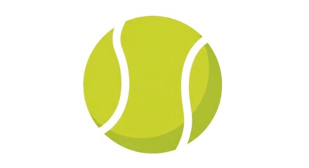 Vibrant tennis ball illustration on white background isolated design element