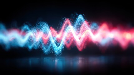 Abstract spectrum waves visualizing sound frequencies and music signals