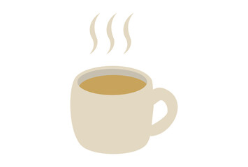 Fototapeta premium Cute Simple Coffee Cup Vector Illustration 