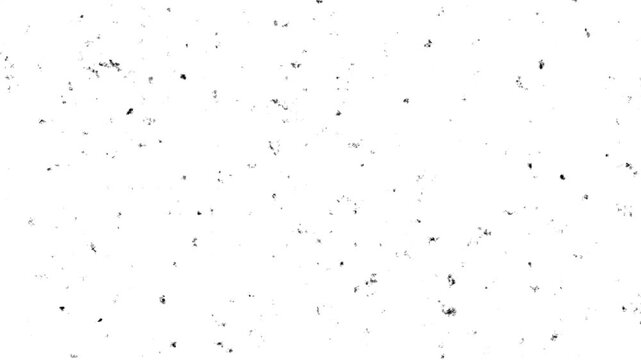 High-Contrast Grunge Dust and Scratches Texture on White Background for Vintage Effects.