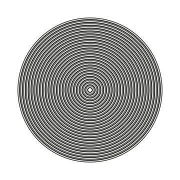 Sophisticated mathematical spheres. Extraordinary moire effect. Geometrical Vectorized circle. Monochromatic visual textures.