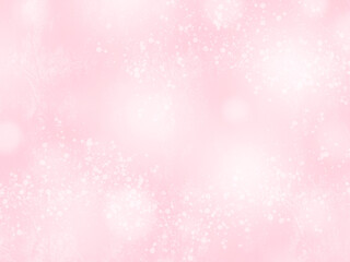 柔らかな泡とボケの輝きが広がるライトピンクのロマンティックな手描き抽象背景イラスト